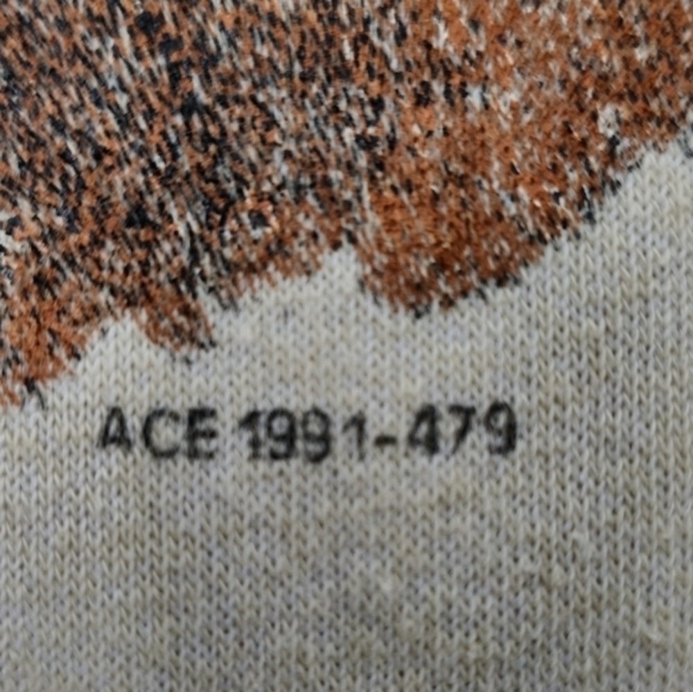 Ace Vintage 1991 Deer Pullover Sweatshirt Sz L‎ Reindeer Buck Elk Hunting Nature - Picture 8 of 10